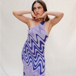 House of Sunny Purple One Shoulder Dress